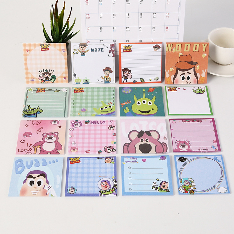 Set 80 Tờ Giấy Ghi Chú Họa Tiết Hoạt Hình Dễ Thương wj132
