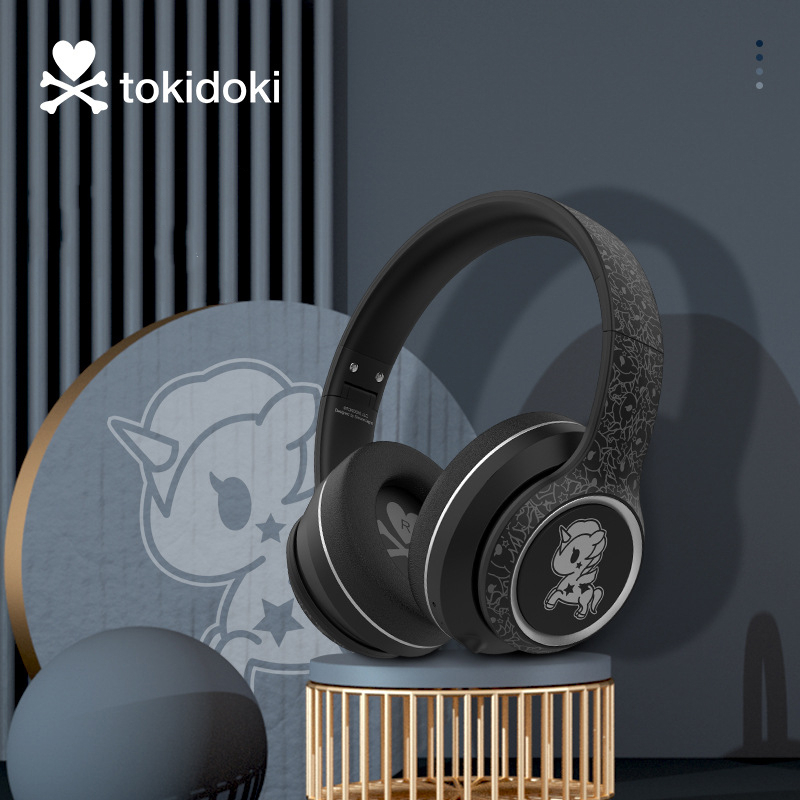 Tai Nghe Bluetooth Không Dây Tokidoki TD06 Âm Thanh Siêu Trầm Chống Nước Giảm Tiếng Ồn Hình Kỳ Lân Đáng Yêu
