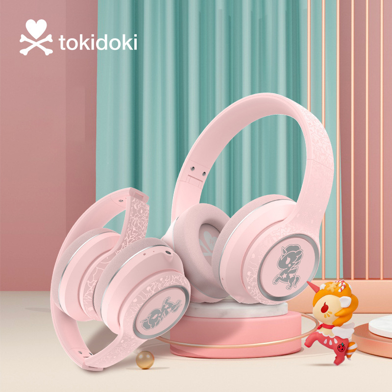 Tai Nghe Bluetooth Không Dây Tokidoki TD06 Âm Thanh Siêu Trầm Chống Nước Giảm Tiếng Ồn Hình Kỳ Lân Đáng Yêu