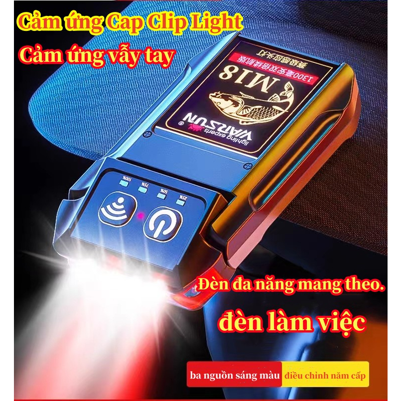 Đèn Kẹp Mũ Câu Cá Siêu Sáng Đa Năng Tiện Dụng