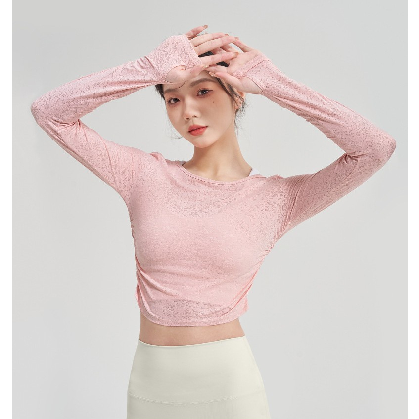 Áo Thun Thể Thao Tay Dài Form Rộng Thời Trang Cho Nữ