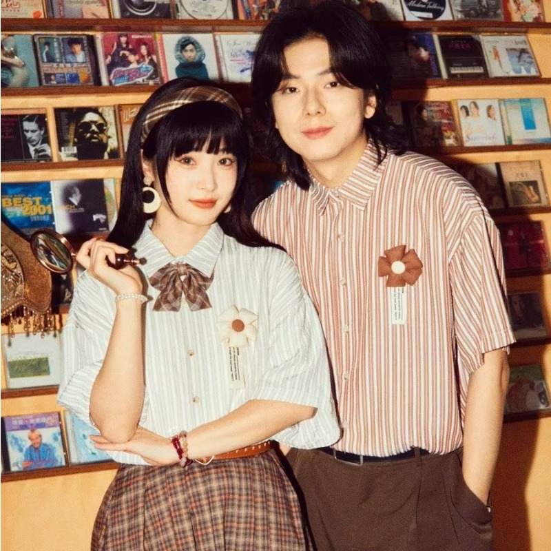 Áo Thun Tay Ngắn Thoáng Khí Thêu Hình Gấu Nhỏ Phong Cách Hàn Quốc Thời Trang Cho Nam