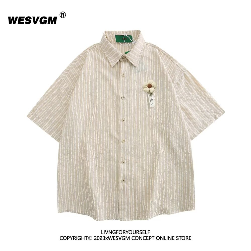 Áo Thun Tay Ngắn Thoáng Khí Thêu Hình Gấu Nhỏ Phong Cách Hàn Quốc Thời Trang Cho Nam