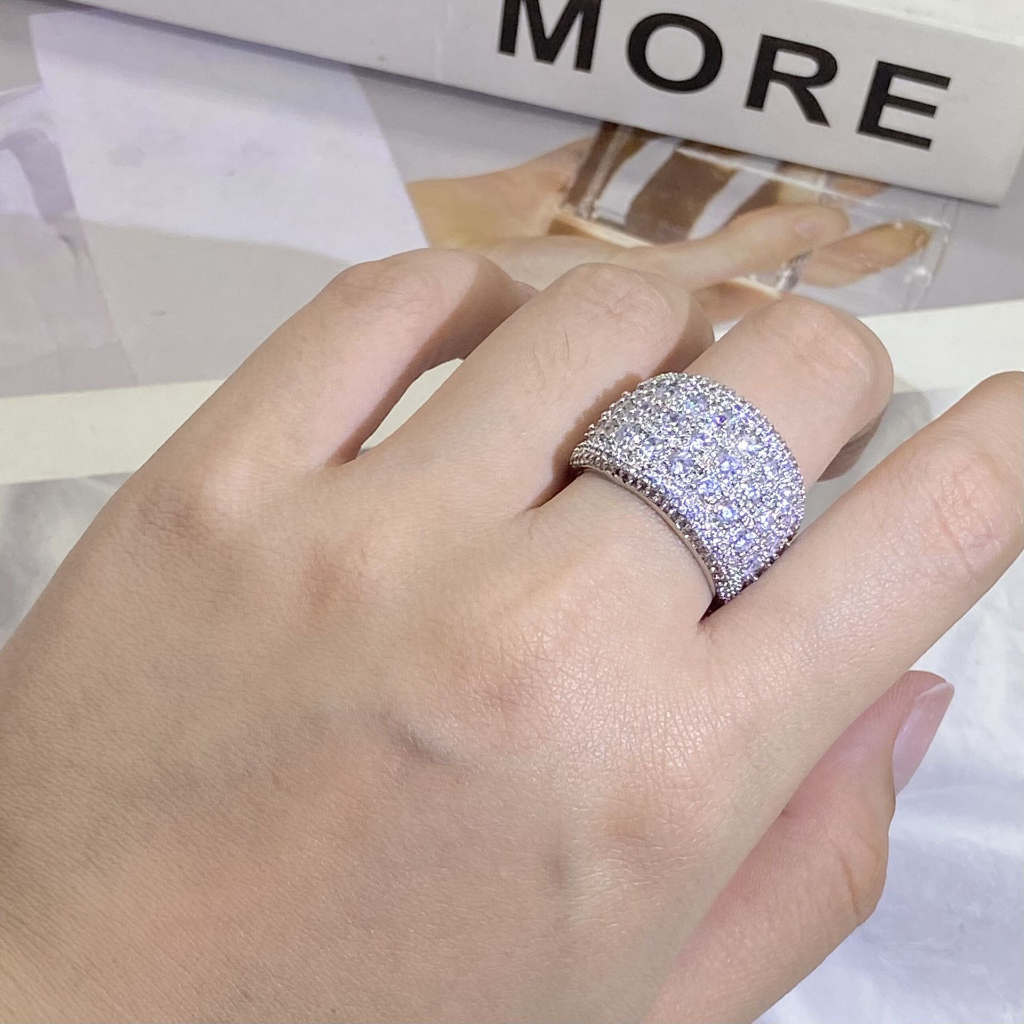 Nhẫn Đính Đá Zircon Hình Mũi Tên Trái Tim Seiko Phong Cách Âu Mỹ