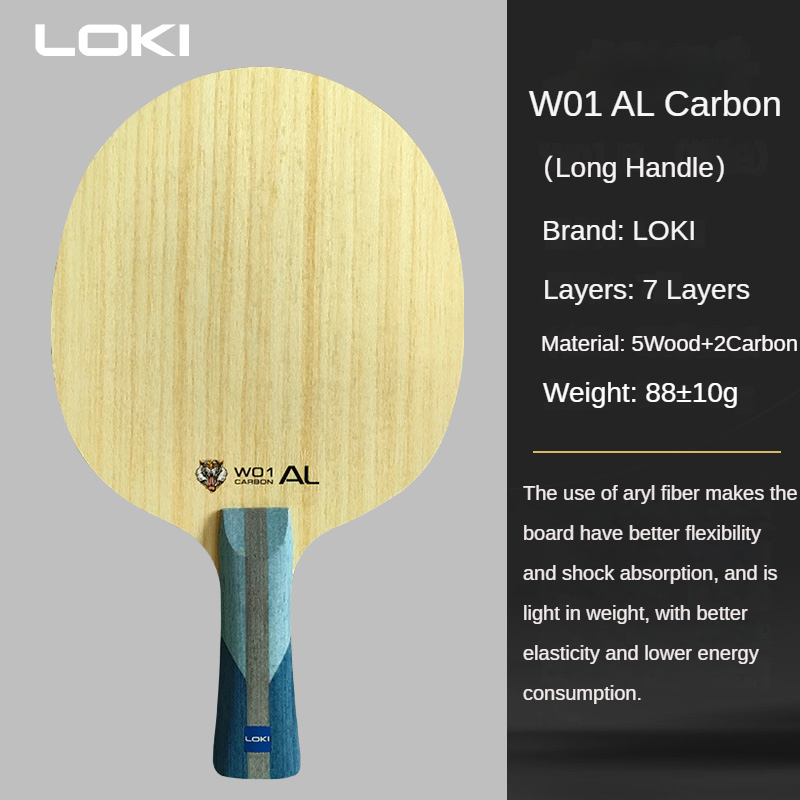 Vợt Bóng Bàn Chuyên Nghiệp LOKI W01 7 Ply  Bằng Sợi Carbon