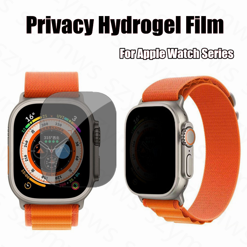 Phim Hydrogel Dán Bảo Vệ Màn Hình Chống Nhìn Trộm Cho Apple Watch Ultra 8 7 6 5 4 3 2 1 SE iWatch 49 45 41 44 40 38 42mm