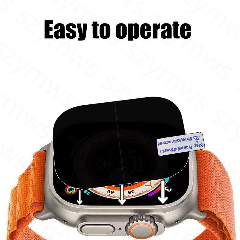 Phim Hydrogel Dán Bảo Vệ Màn Hình Chống Nhìn Trộm Cho Apple Watch Ultra 8 7 6 5 4 3 2 1 SE iWatch 49 45 41 44 40 38 42mm
