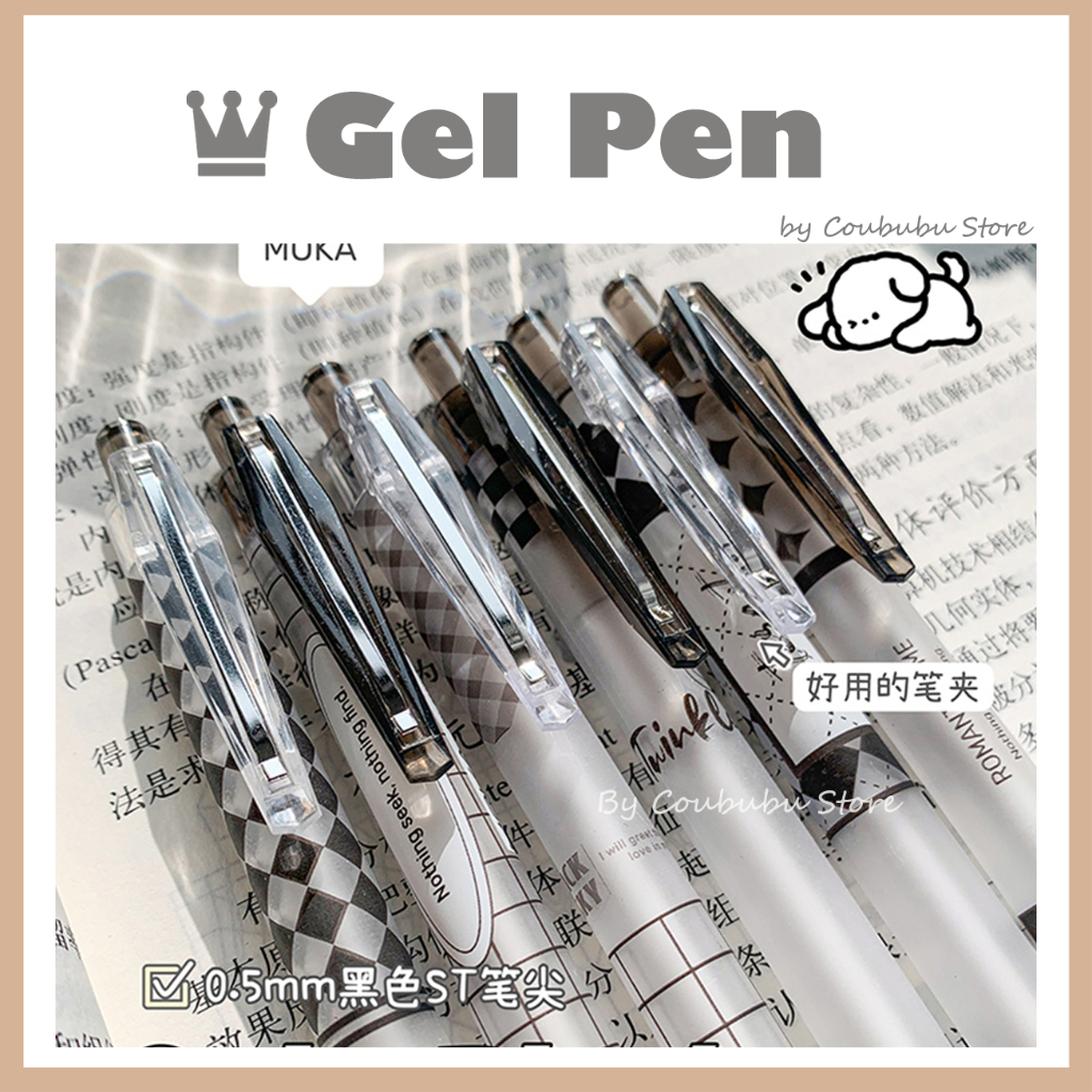 ✿Áo Khoác Coububububu Coububu✿ Bút Bi Mực Đen Ngòi 0.5mm Phong Cách Hàn Quốc