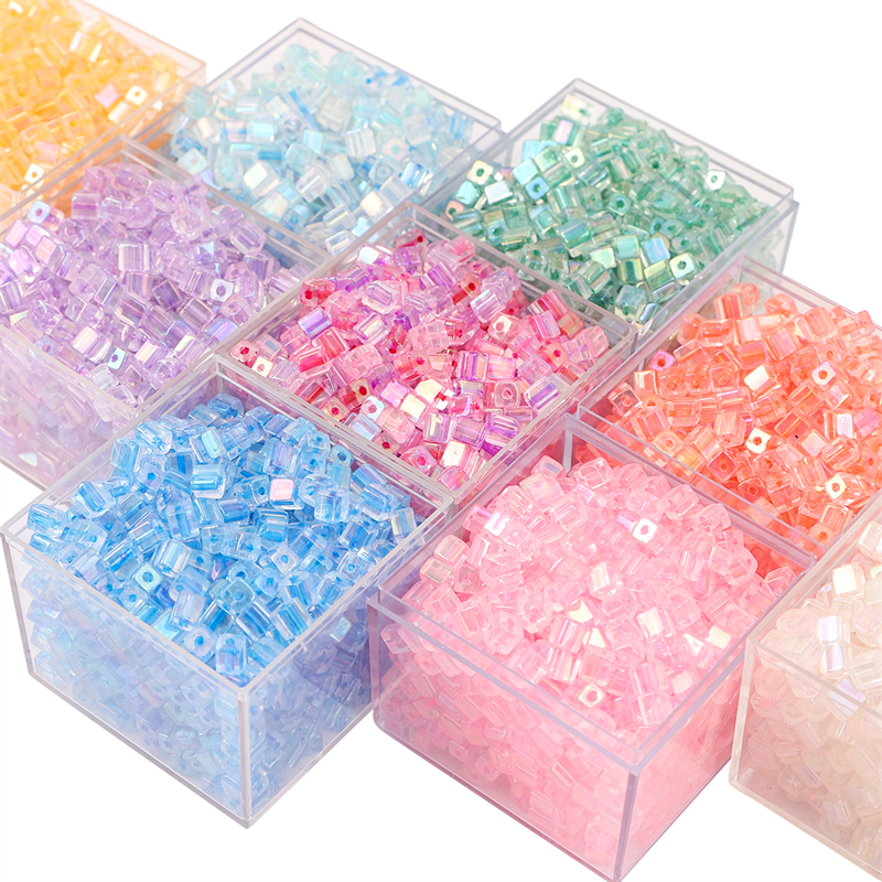 Chuỗi Hạt Cườm Vuông Nhuộm Màu Chất Lượng Cao 5mm diy