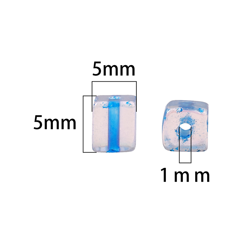 Chuỗi Hạt Cườm Vuông Nhuộm Màu Chất Lượng Cao 5mm diy