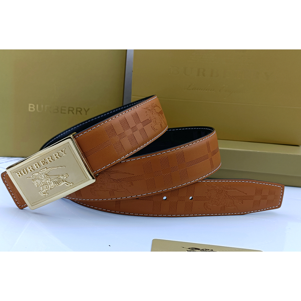 Thắt Lưng Da Burberry Hai Mặt Rộng 3.8cm Cá Tính Cho Nam