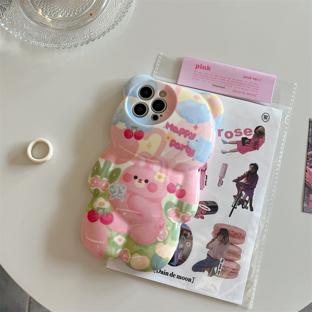 Ốp Điện Thoại Hình Gấu Cho iPhone 14ProMax 13 11 12Promax XR XS Max