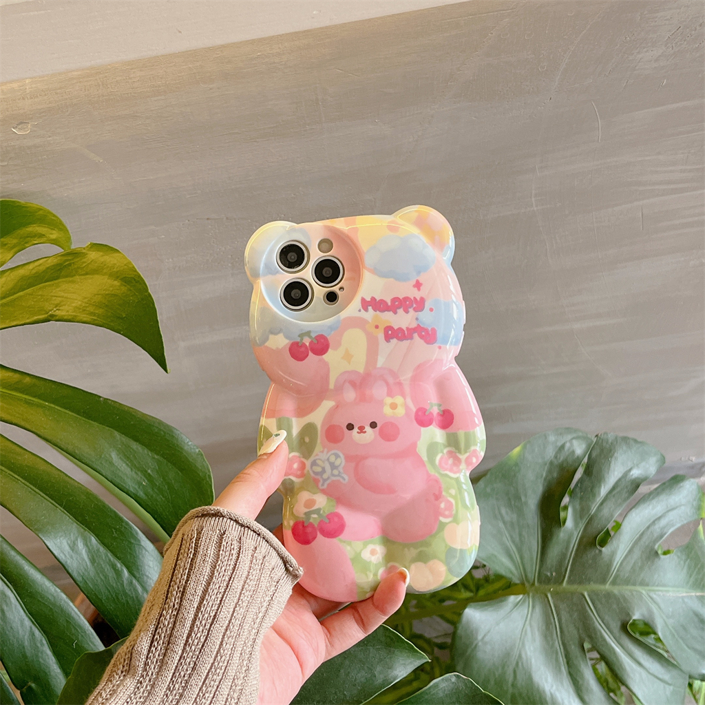 Ốp Điện Thoại Hình Gấu Cho iPhone 14ProMax 13 11 12Promax XR XS Max