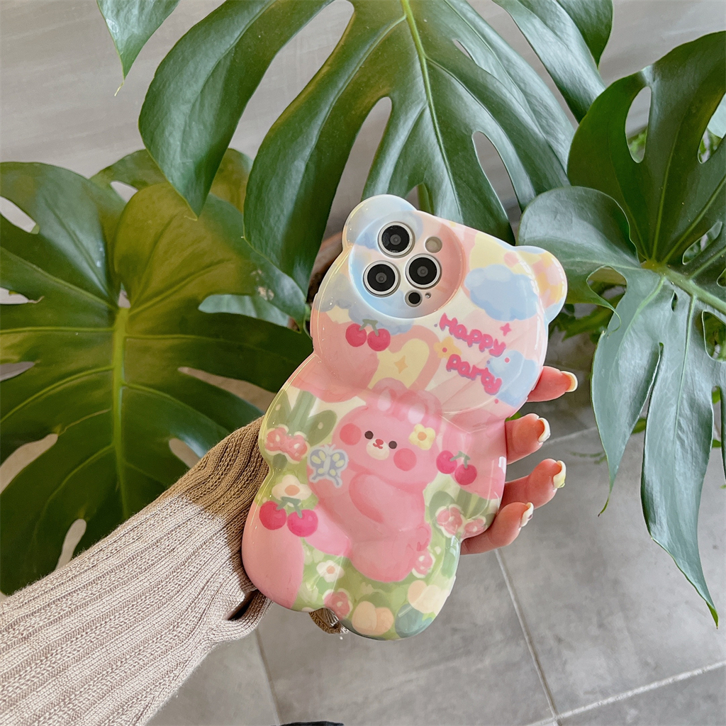 Ốp Điện Thoại Hình Gấu Cho iPhone 14ProMax 13 11 12Promax XR XS Max