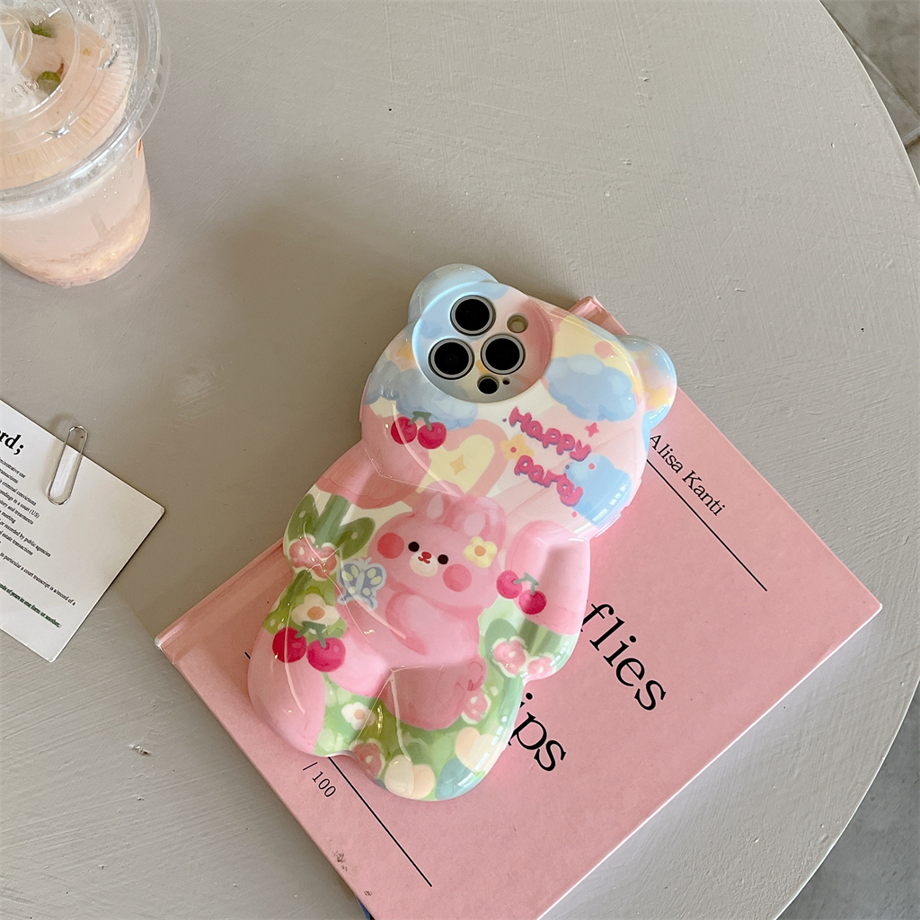 Ốp Điện Thoại Hình Gấu Cho iPhone 14ProMax 13 11 12Promax XR XS Max