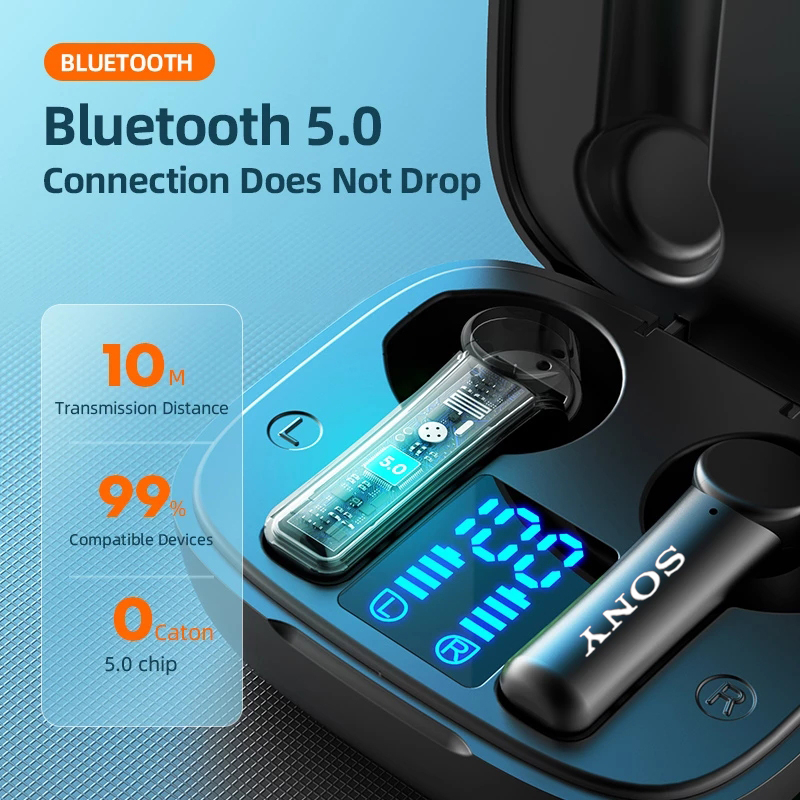 Tai Nghe Nhét Tai Bluetooth Không Dây Sony s300 V5.0 Âm Thanh Nổi HiFi Có Hộp Sạc
