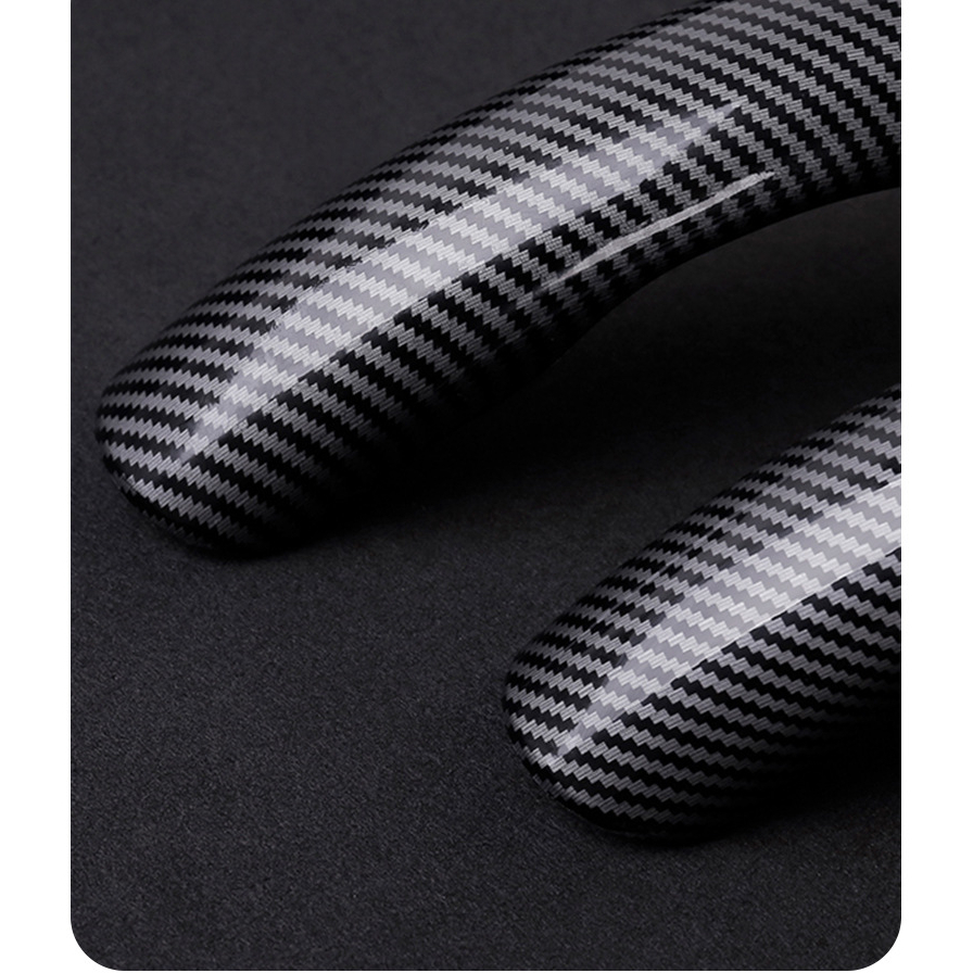 HYUNDAI Bộ 2 Vỏ Bọc Vô Lăng Xe Hơi Bằng Da Phủ Lông Sợi Carbon 38cm Thấm Hút Mồ Hôi Chống Trượt Cho Creta Stargazer IONIQ 6 Staria Kona H1