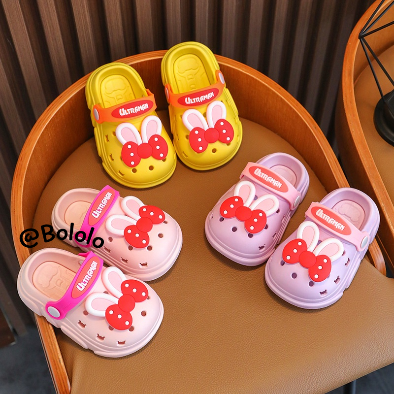 Bololo Xăng đan Đục Lỗ Đi Trong Nhà Chống Trượt Họa Tiết Hoạt Hình Cho Bé Gái