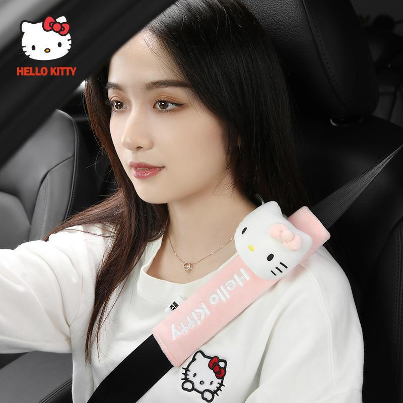 Đệm Bọc Dây Đai An Toàn Thoáng Khí Chống Trang Trí Hình Hello Kitty Cho Xe Hơi