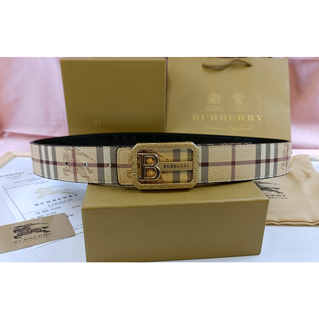 Thắt Lưng Burberry Hai Mặt Khóa Tự Động Thời Trang Cho Nam