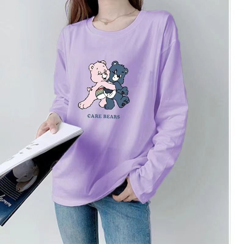 Áo Thun Tay Dài Dáng Rộng Thời Trang Xuân Thu Cho Mẹ Bầu