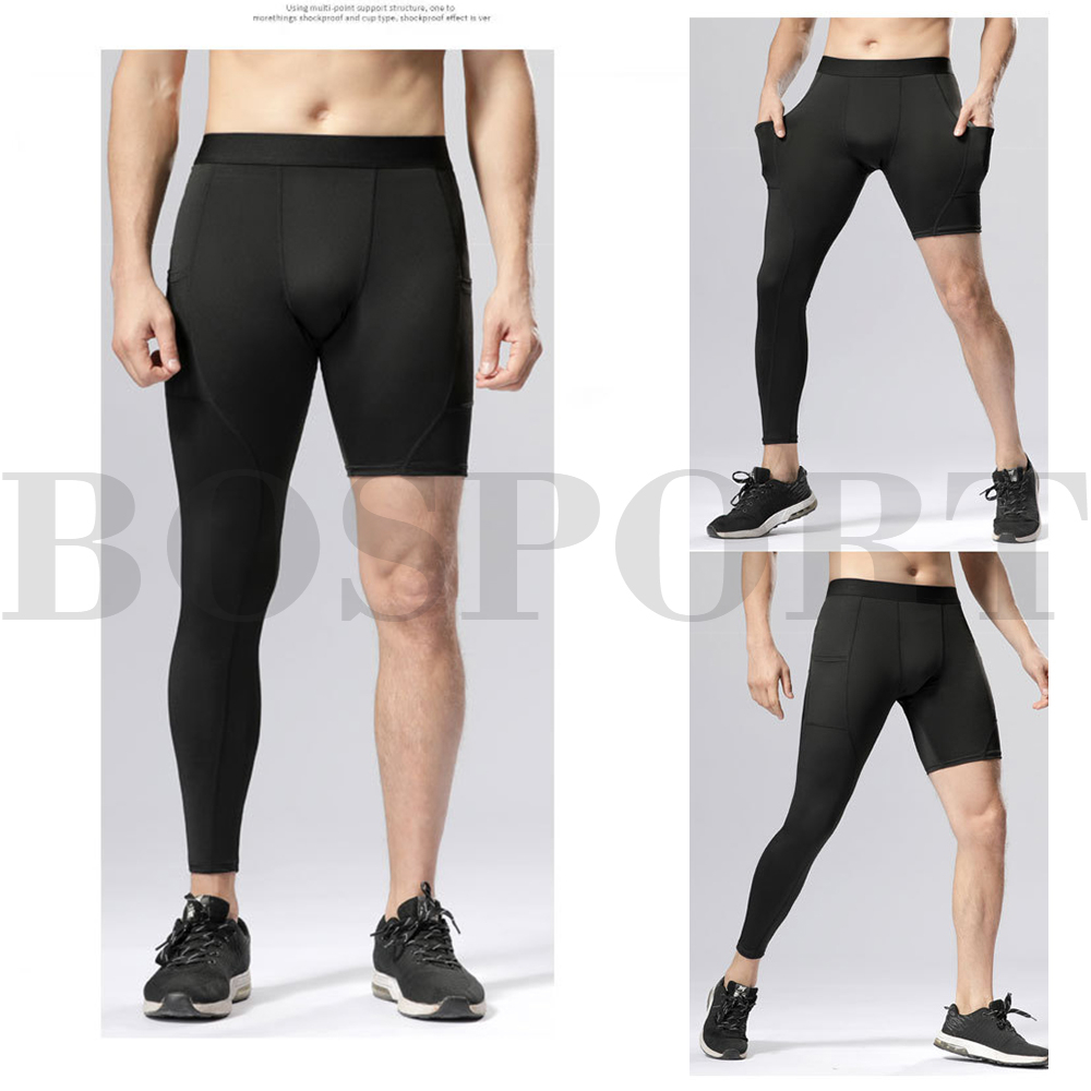 Bosport Quần Short Legging Ngắn Tập Gym / Thể Thao Thấm Hút Mồ Hôi Nhanh Khô Cho Nam
