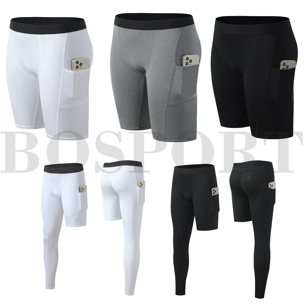 Bosport Quần Short Legging Ngắn Tập Gym / Thể Thao Thấm Hút Mồ Hôi Nhanh Khô Cho Nam