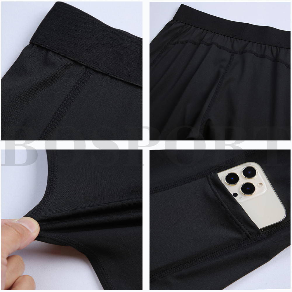Bosport Quần Short Legging Ngắn Tập Gym / Thể Thao Thấm Hút Mồ Hôi Nhanh Khô Cho Nam