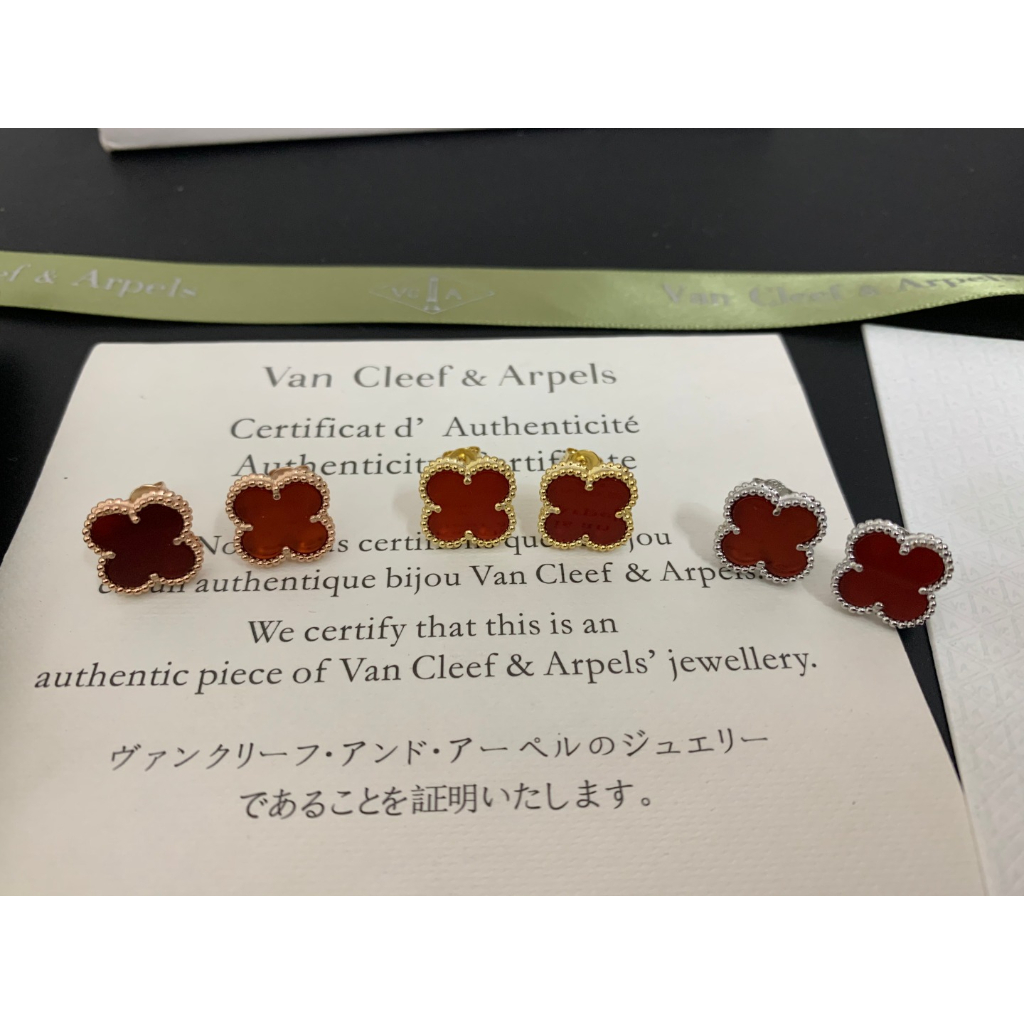 Bông Tai Bạc 925 Hình Cỏ Bốn Lá Thời Trang Đơn Giản