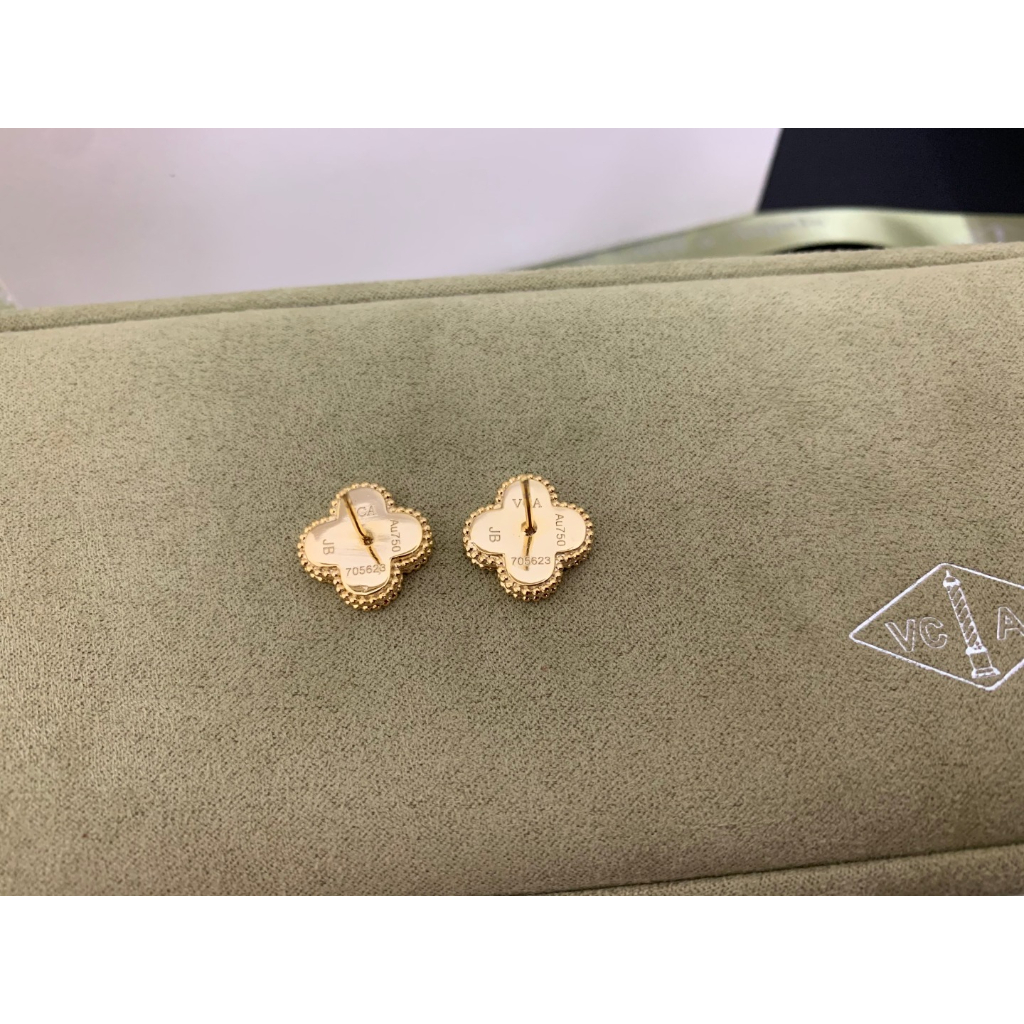 Bông Tai Bạc 925 Hình Cỏ Bốn Lá Thời Trang Đơn Giản