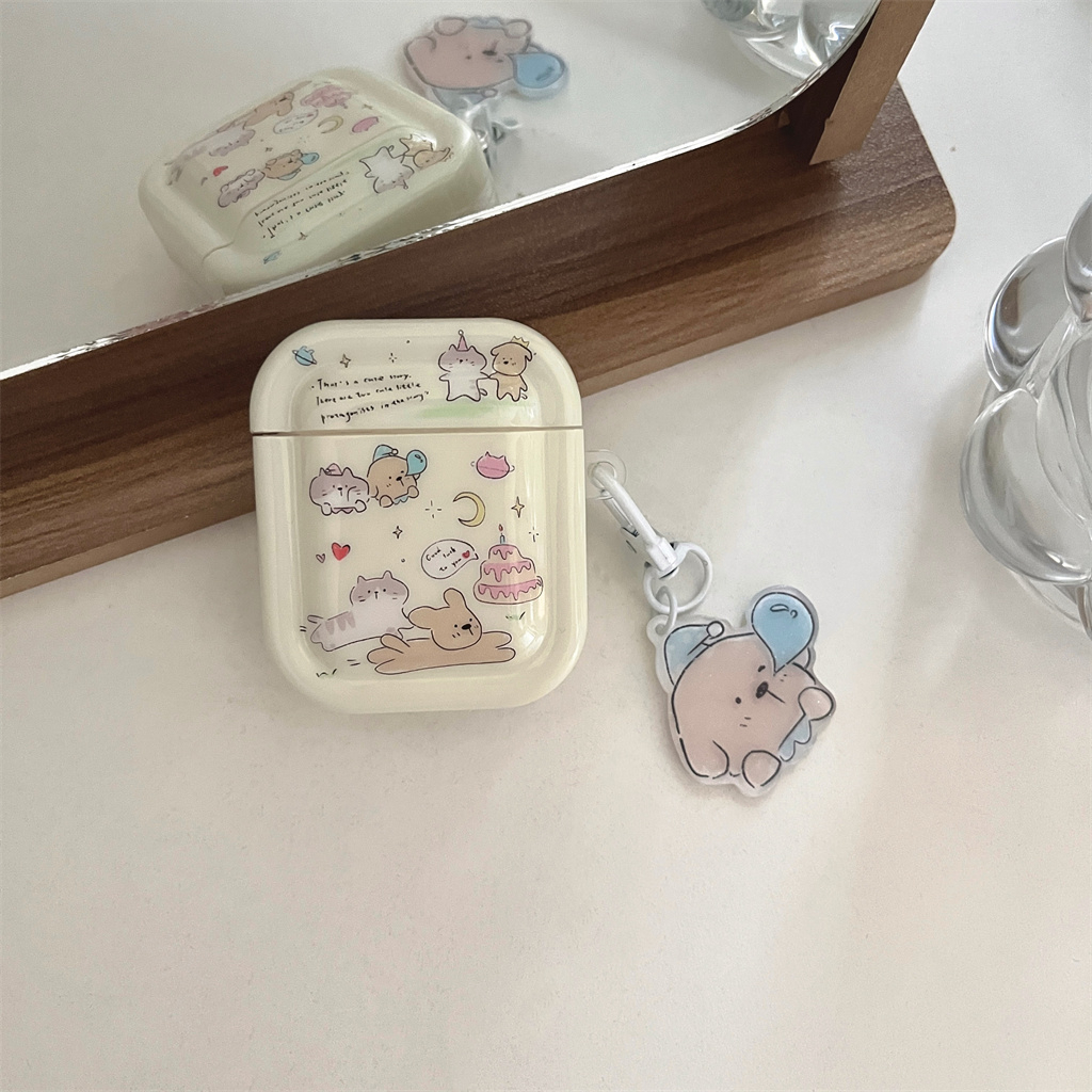 Ốp Hộp Đựng Tai Nghe Nhét Tai Silicon Hình Hoạt Hình Cho iphone AirPods Pro AirPods 1 / 2 / 3