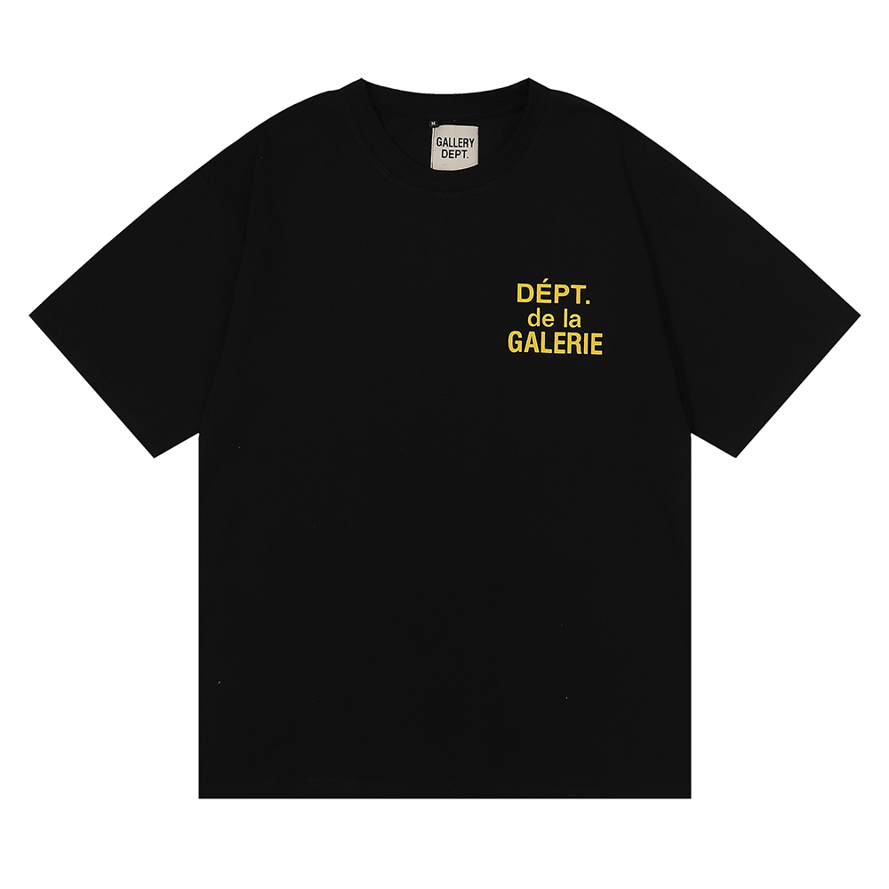 Áo Thun Cotton Ngắn Tay Hai Lớp LOGO GALLERY DEPT Phía Trước Và Sau