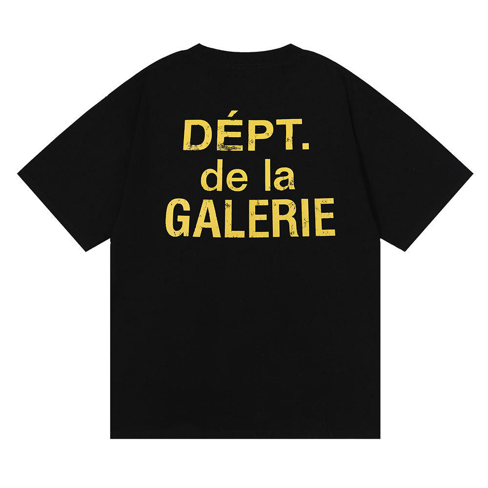 Áo Thun Cotton Ngắn Tay Hai Lớp LOGO GALLERY DEPT Phía Trước Và Sau