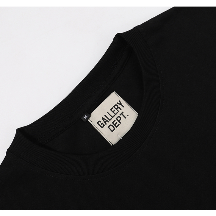 Áo Thun Cotton Ngắn Tay Hai Lớp LOGO GALLERY DEPT Phía Trước Và Sau