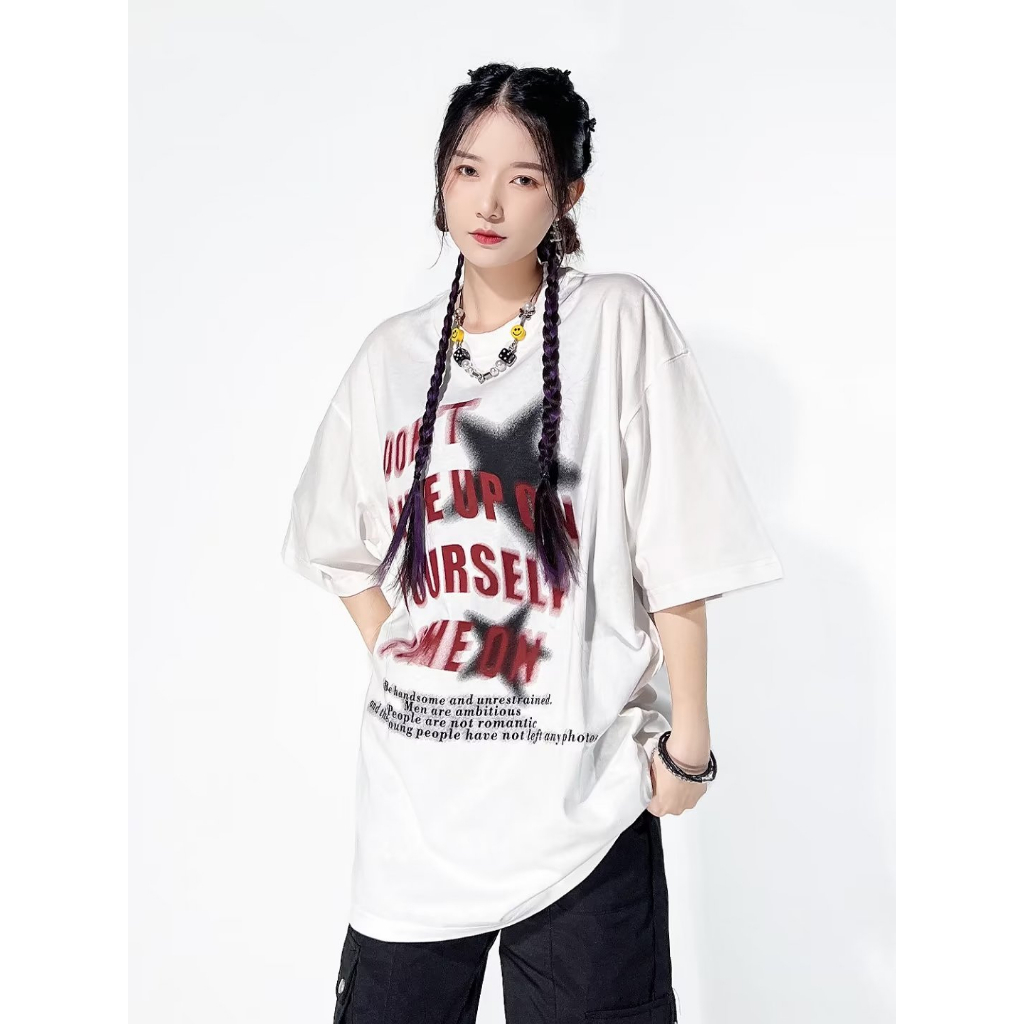 Hàng Mới Về Áo Thun Tay Ngắn Thời Trang Phong Cách Hàn Đáng Yêu Cho Nữ simple fashion áo thun unisex áo thun from rộng áo cặp