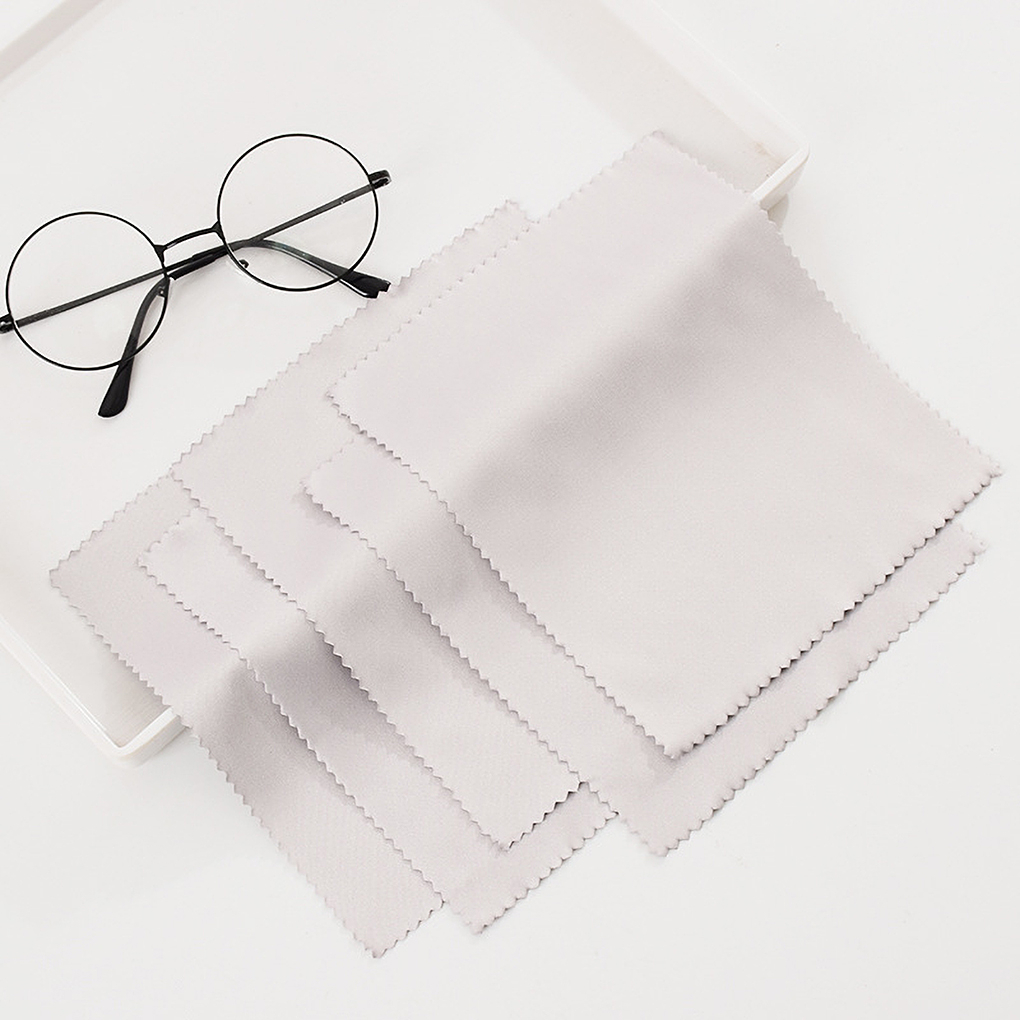 Bộ 1 Khăn Lau Mắt Kính Cầm Tay Bằng Sợi Microfiber Chống Bụi