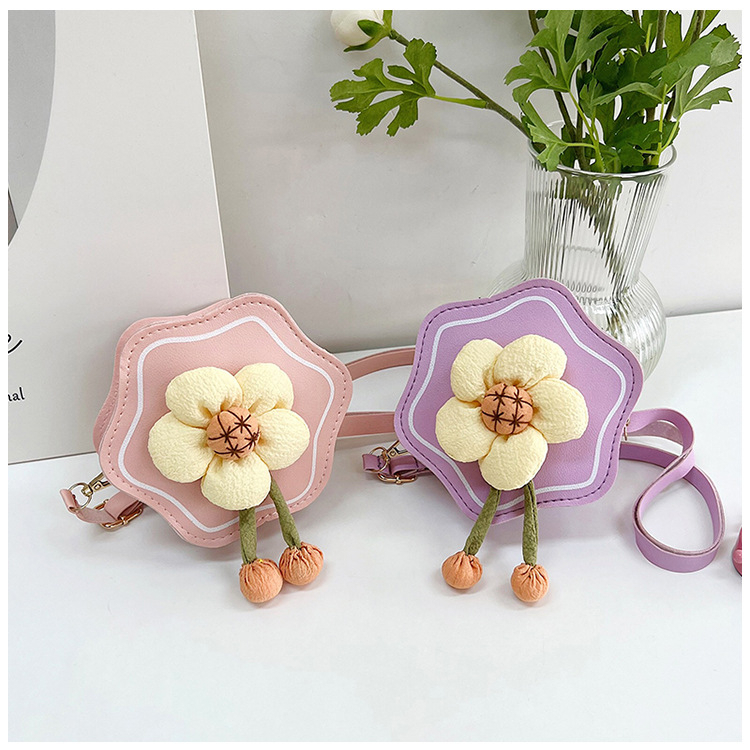 Túi Đeo Chéo Hình Hoa Dễ Thương Trọng Lượng Nhẹ Cho Nữ