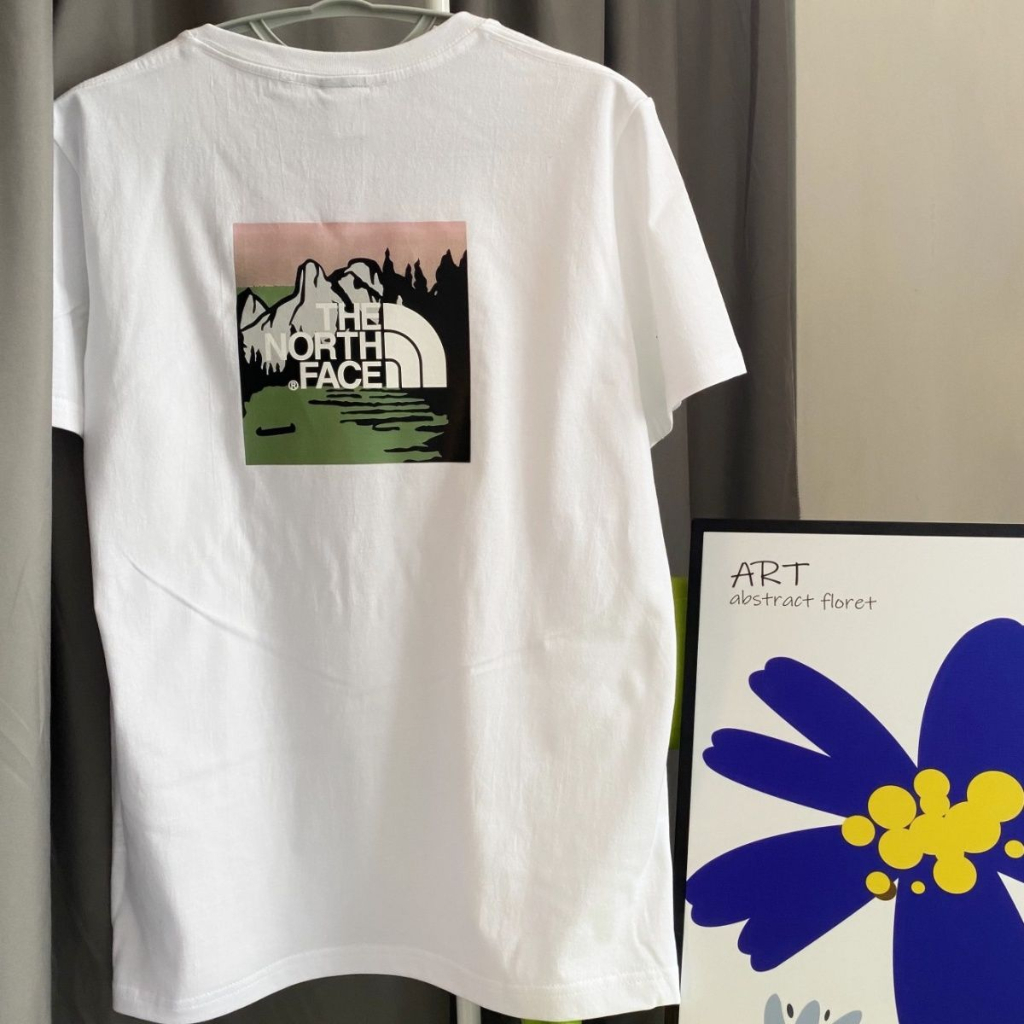 Áo Thun Tay Ngắn Cổ Tròn In Chữ The North Face Trẻ Trung Hợp Thời Trang Cho Nam