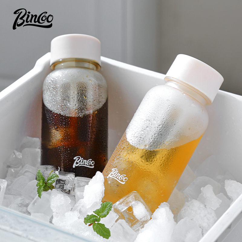 Ly pha cà phê BINCOO lạnh đi kèm tách trà thời trang mùa hè cầm tay đơn giản 500ML