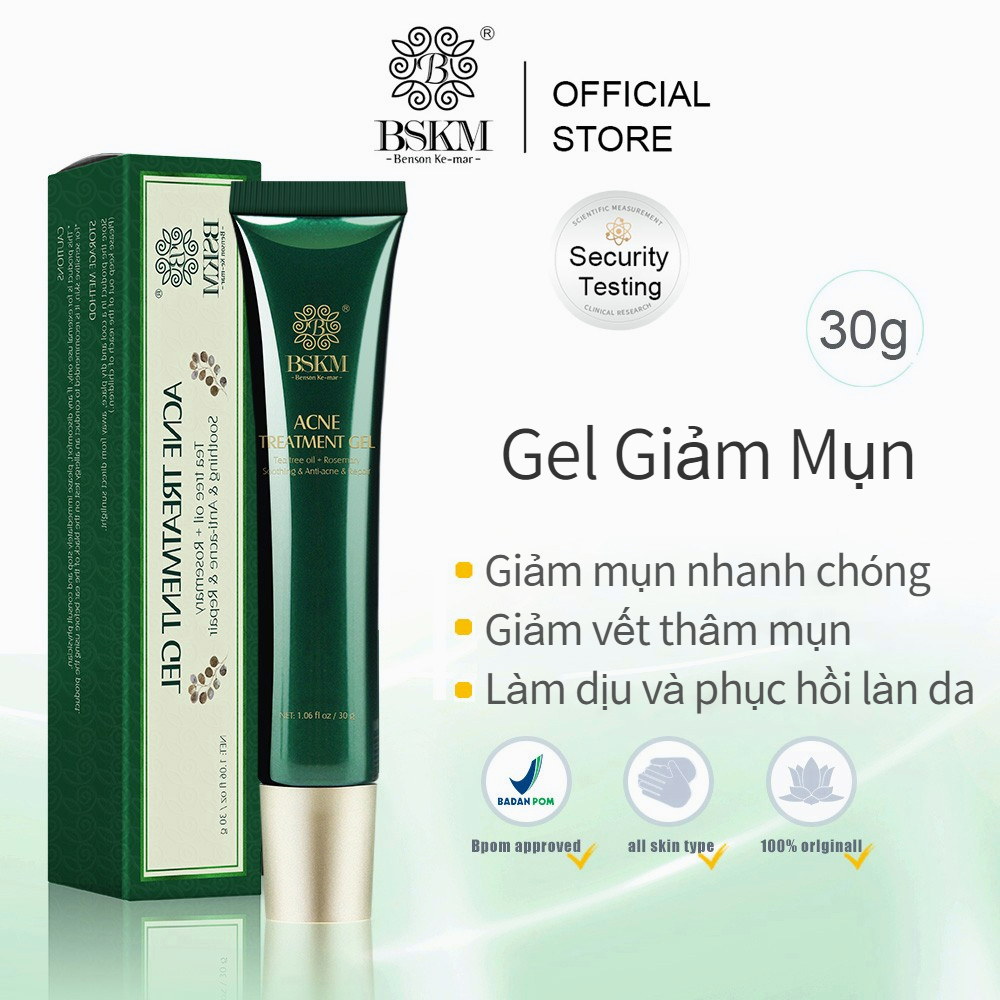 BSKM Kem Mụn Kem Kem Ngừa Mụn Loại Bỏ Mụn Nhanh Chóng Cho Mặt Gel Làm Sạch Mụn Kem Mụn Giảm Mụn -kem Mụn Mạnh Mẽ Cho Nam Và Nữ 30g