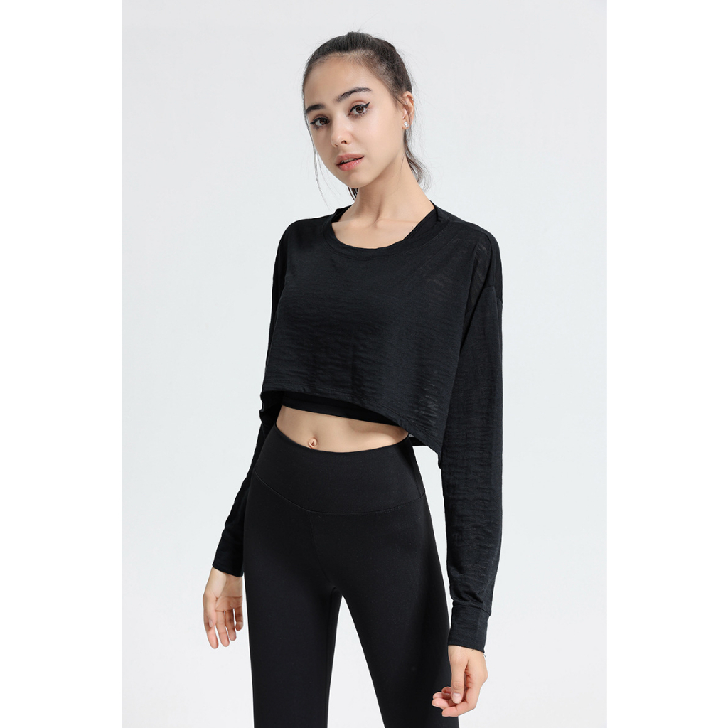 Áo Thun Thể Thao Dài Tay Mau Khô Gợi Cảm Cho Nữ