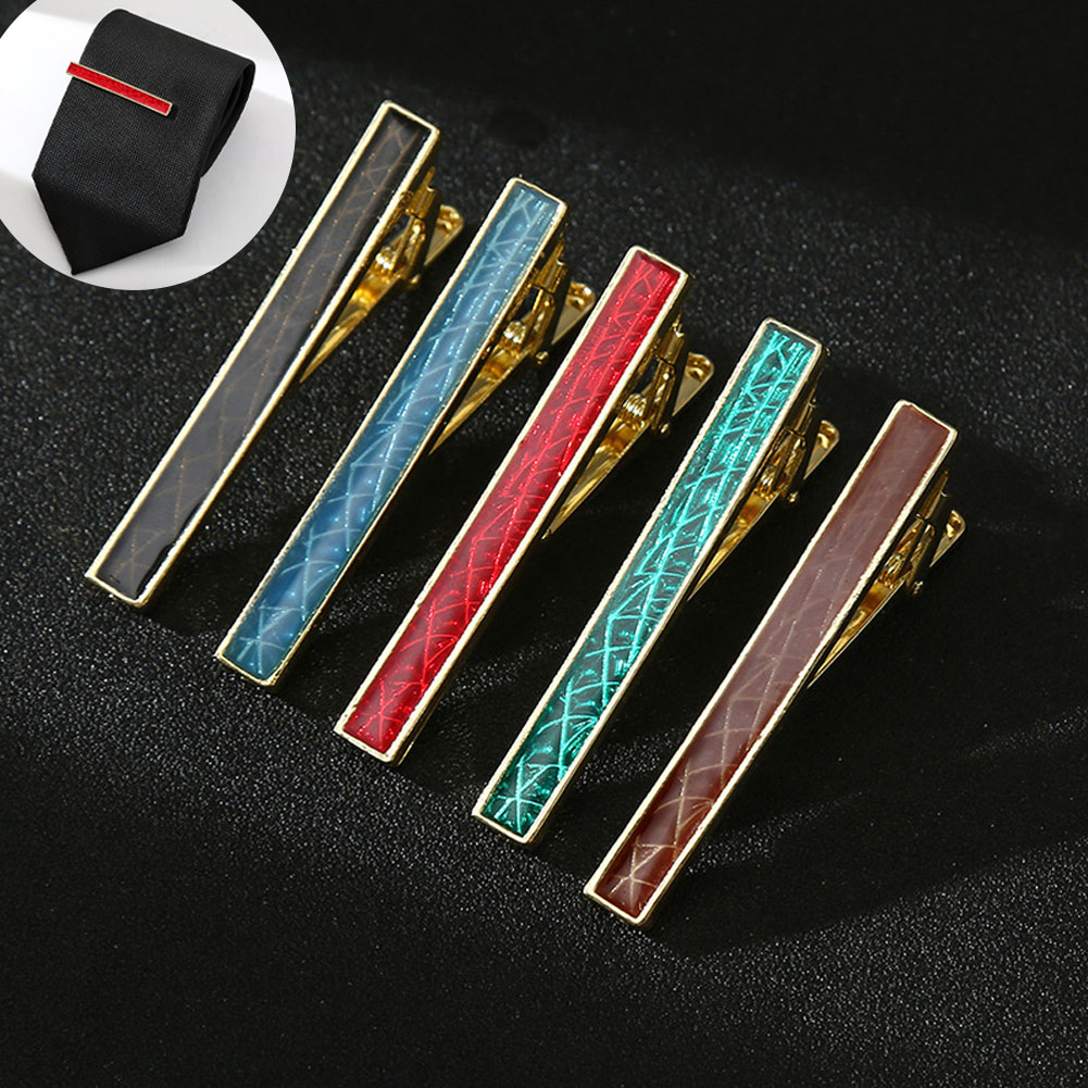 Kẹp cà vạt làm từ kim loại thiết kế đơn giản thời trang cho nam