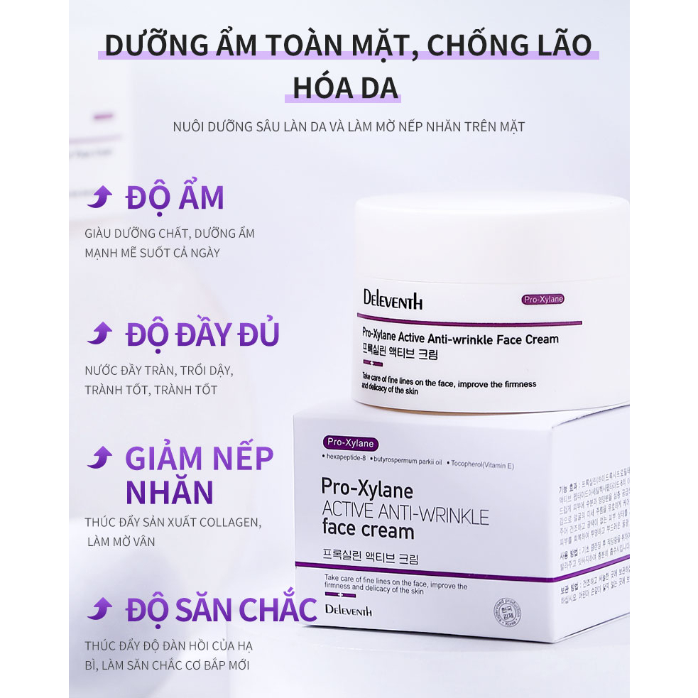 Kem dưỡng ẩm da mặt DELEVENTH Boseine ngăn ngừa lão hóa hydrat hóa sâu xóa nếp nhăn (30g)