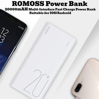 Pin sạc dự phòng romoss 20000mah đa bề mặt sạc nhanh phù hợp cho ios / android