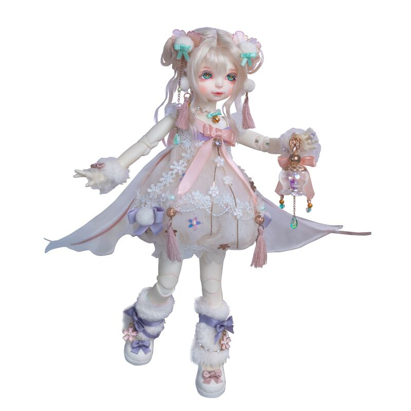 Bộ Trang Phục Búp Bê Tỉ Lệ 1 / 6 Bằng Vải Satin Đính Đá Xinh Xắn Satina