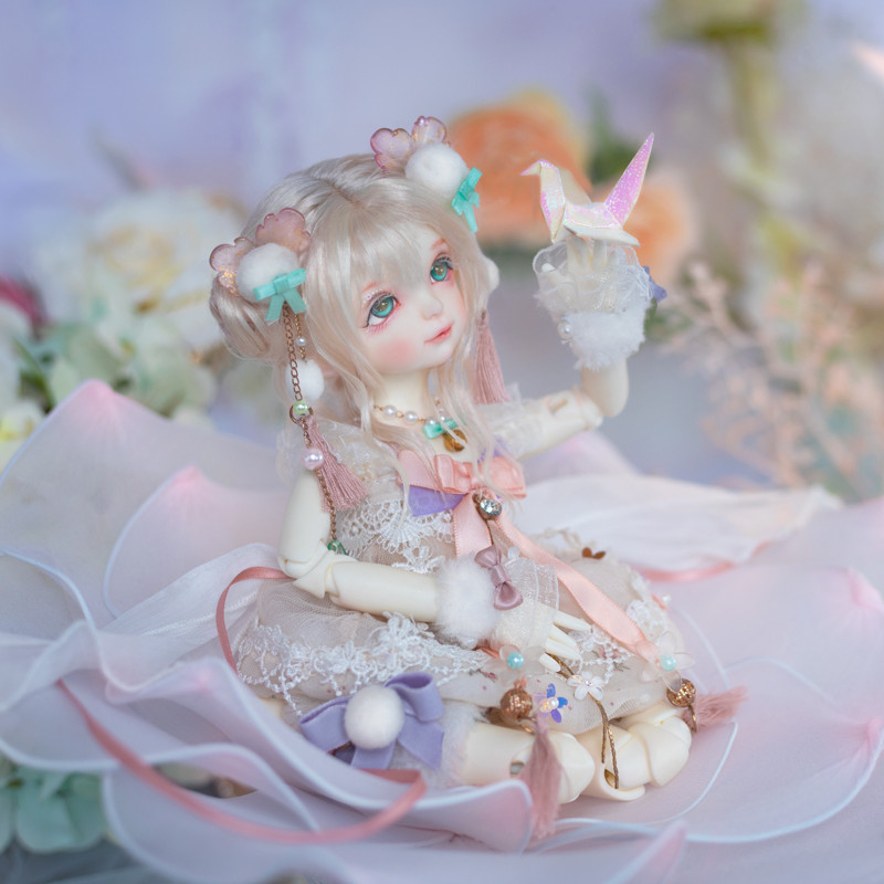 Bộ Trang Phục Búp Bê Tỉ Lệ 1 / 6 Bằng Vải Satin Đính Đá Xinh Xắn Satina