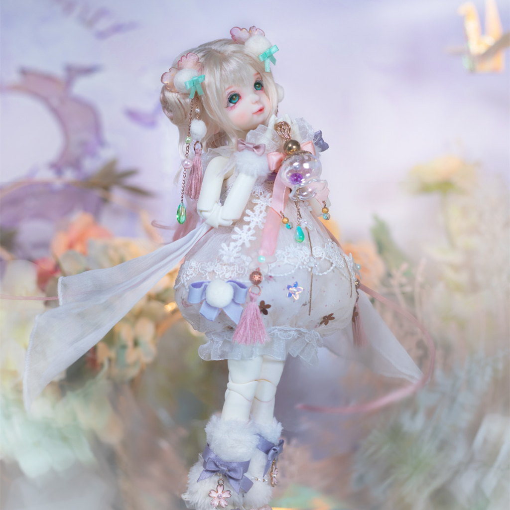 Bộ Trang Phục Búp Bê Tỉ Lệ 1 / 6 Bằng Vải Satin Đính Đá Xinh Xắn Satina