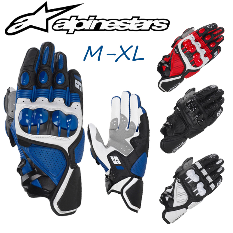 Găng Tay Da Phối Lưới Thoáng Khí Bảo Vệ Khi Lái Xe Mô Tô Alpinestars