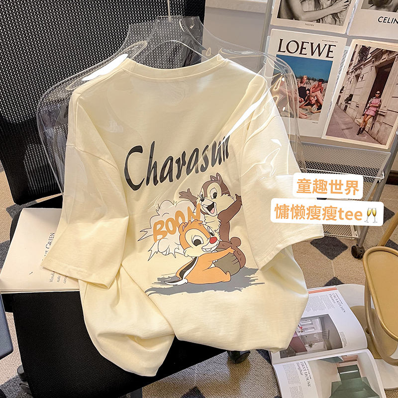 Áo Thun cotton Nguyên Chất 180g Tay Ngắn Dáng Rộng In Họa Tiết niche Thời Trang