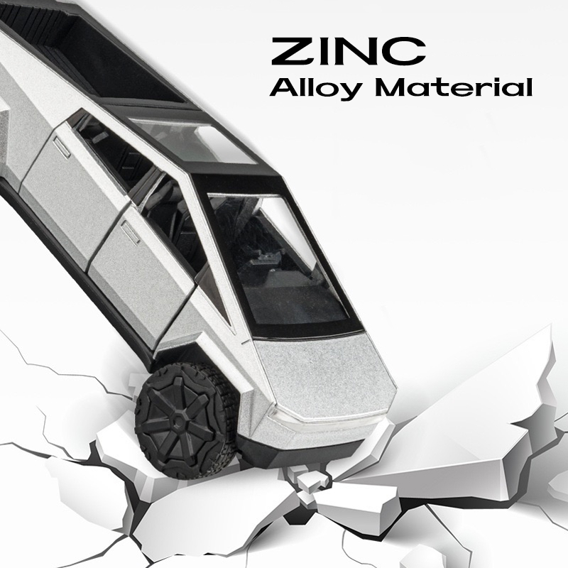 Mô Hình Xe Tải Tesla Bằng Hợp Kim Có Đèn Và Âm Thanh Tỉ Lệ 1: 36